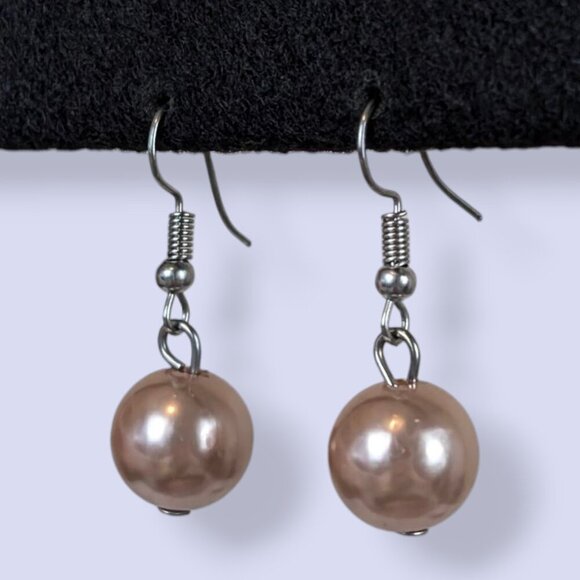 Pink Faux Pearl & Chain Demi Parure - Picture 7 of 8